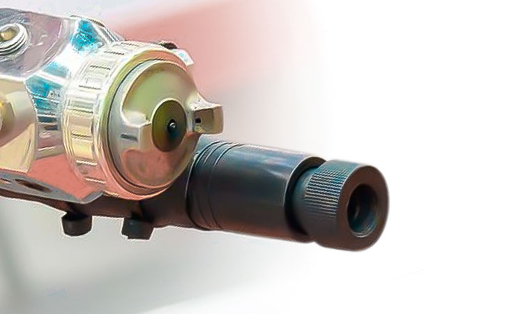 Nahaufnahme von Spritzdüse für Lackierung